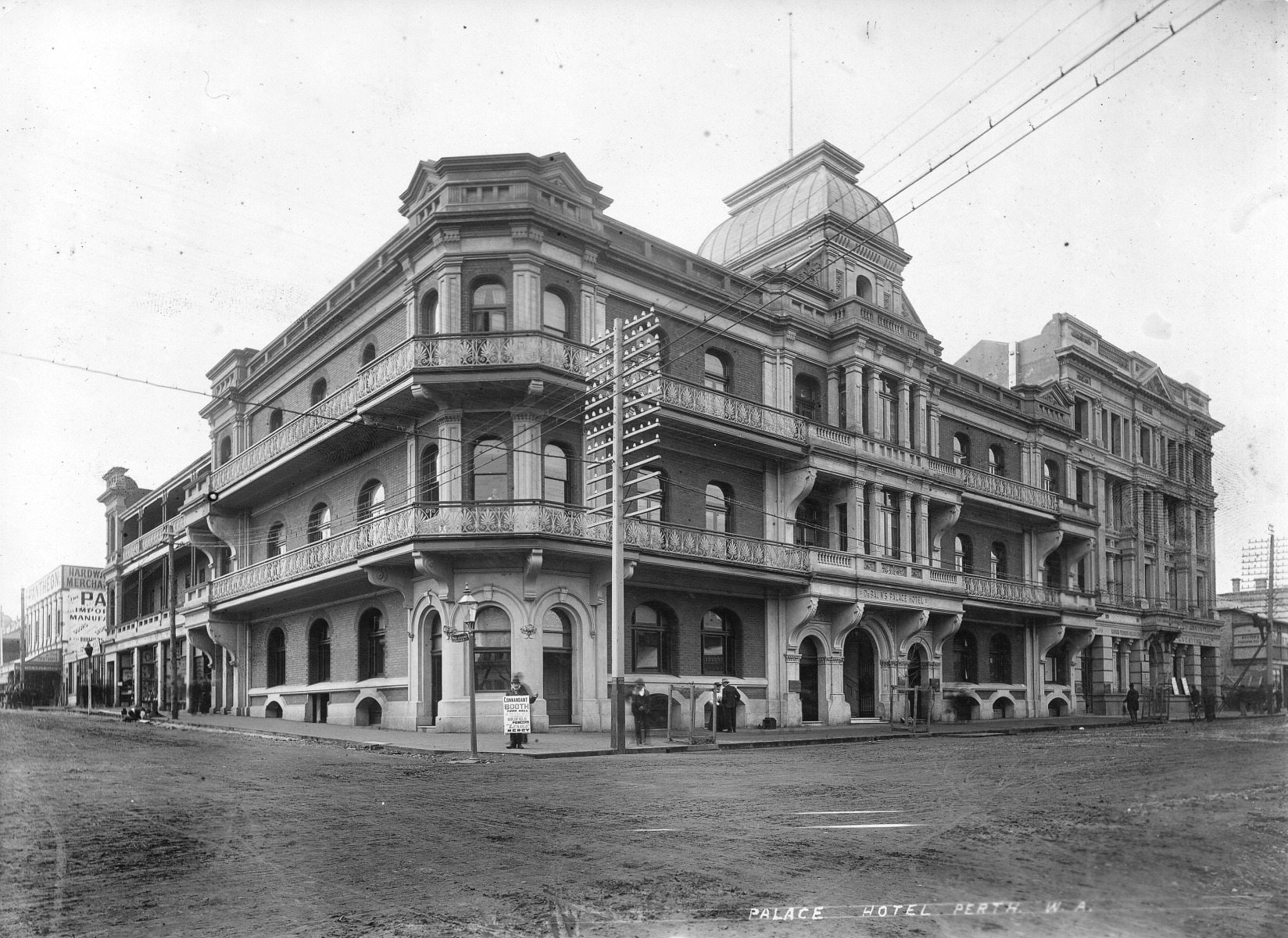 A heritage photo of the Palace Hotel in 1897 soon after completion.
